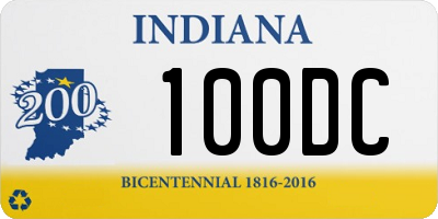 IN license plate 100DC