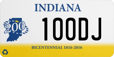 IN license plate 100DJ