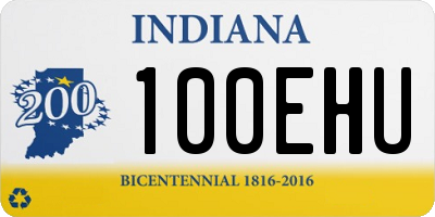 IN license plate 100EHU