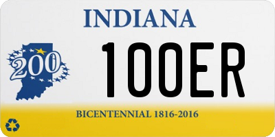 IN license plate 100ER
