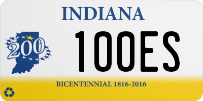 IN license plate 100ES