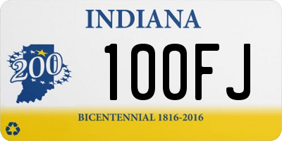 IN license plate 100FJ