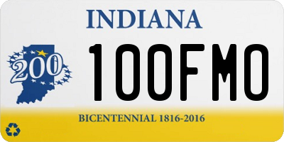 IN license plate 100FMO