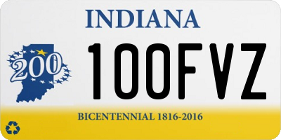 IN license plate 100FVZ