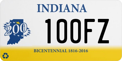 IN license plate 100FZ