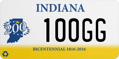 IN license plate 100GG