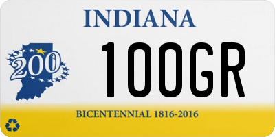 IN license plate 100GR