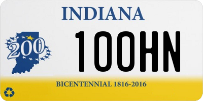 IN license plate 100HN