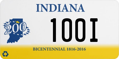 IN license plate 100I