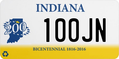 IN license plate 100JN