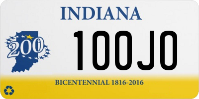 IN license plate 100JO