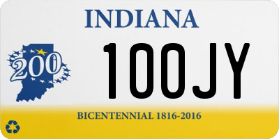 IN license plate 100JY