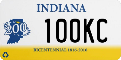 IN license plate 100KC