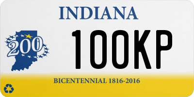 IN license plate 100KP