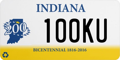 IN license plate 100KU