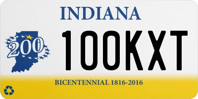 IN license plate 100KXT