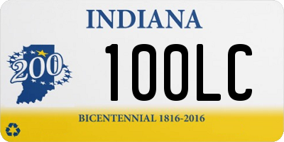 IN license plate 100LC