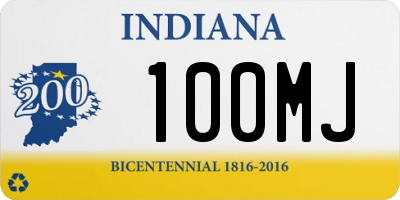 IN license plate 100MJ