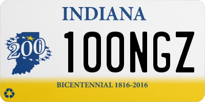 IN license plate 100NGZ