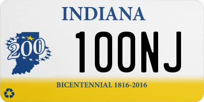 IN license plate 100NJ