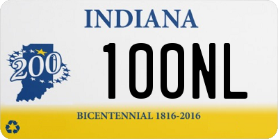 IN license plate 100NL