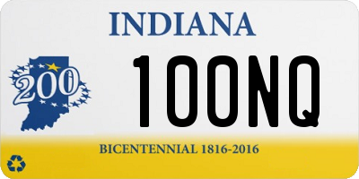 IN license plate 100NQ