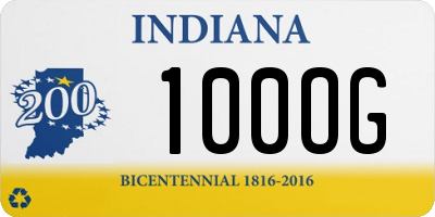 IN license plate 100OG