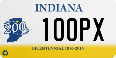 IN license plate 100PX