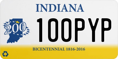 IN license plate 100PYP
