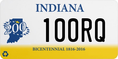 IN license plate 100RQ