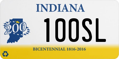 IN license plate 100SL