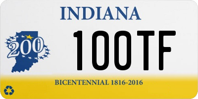 IN license plate 100TF