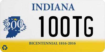 IN license plate 100TG