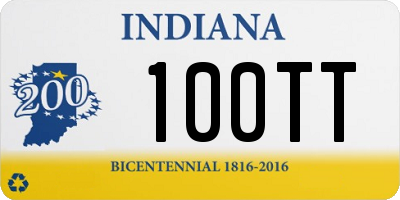 IN license plate 100TT