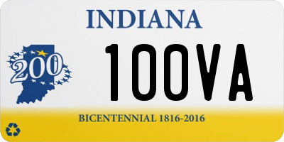 IN license plate 100VA