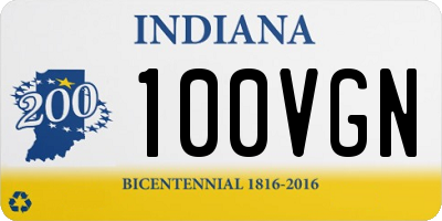 IN license plate 100VGN
