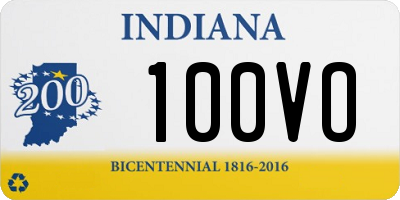 IN license plate 100VO