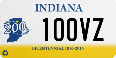 IN license plate 100VZ