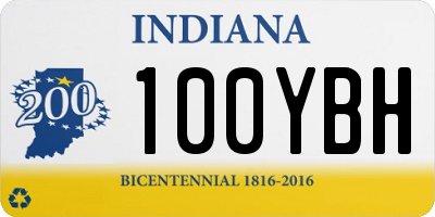 IN license plate 100YBH