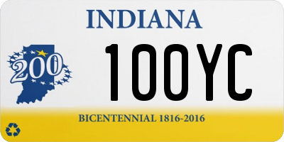 IN license plate 100YC
