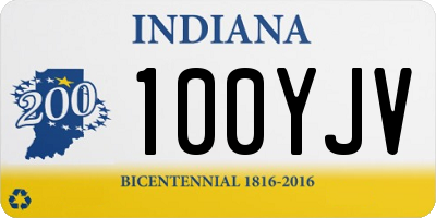 IN license plate 100YJV