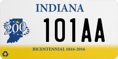 IN license plate 101AA