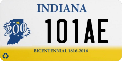 IN license plate 101AE