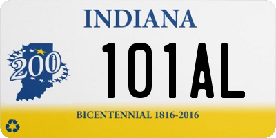 IN license plate 101AL