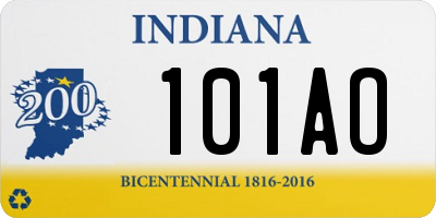 IN license plate 101AO