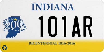 IN license plate 101AR