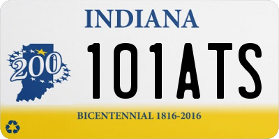 IN license plate 101ATS