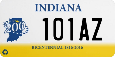 IN license plate 101AZ