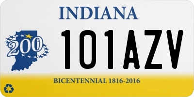 IN license plate 101AZV
