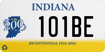 IN license plate 101BE